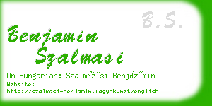 benjamin szalmasi business card